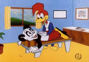 abbreviated treatment visit: Chiropractic Woody Woodpecker